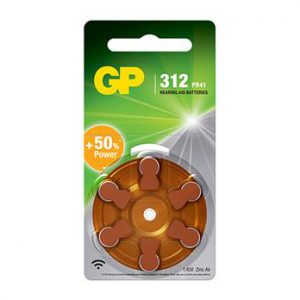 gp hearing aid battery za312