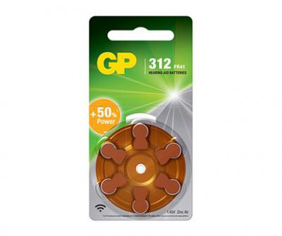 gp hearing aid battery za312