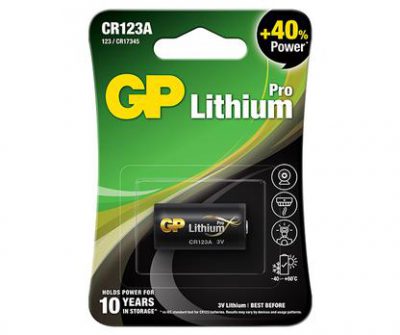 gp lithium battery pro cr123a pack