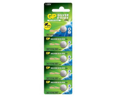 gp silver oxide watch battery 357 pack5
