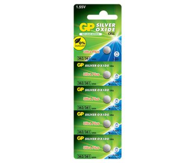 gp silver oxide watch battery 362 pack5