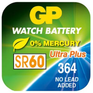 gp silver oxide watch battery 364