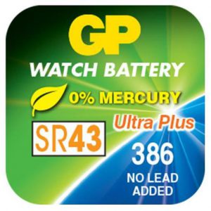 gp silver oxide watch battery 386